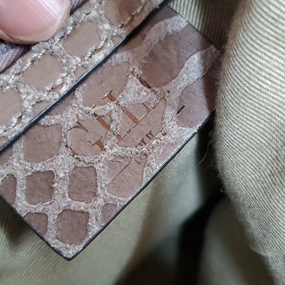 G.I.L.I python leather embossed shoulder bag